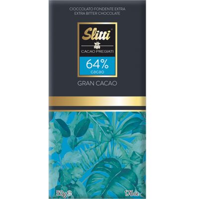 Šokolado plytelė „GRAN CACAO 64%“