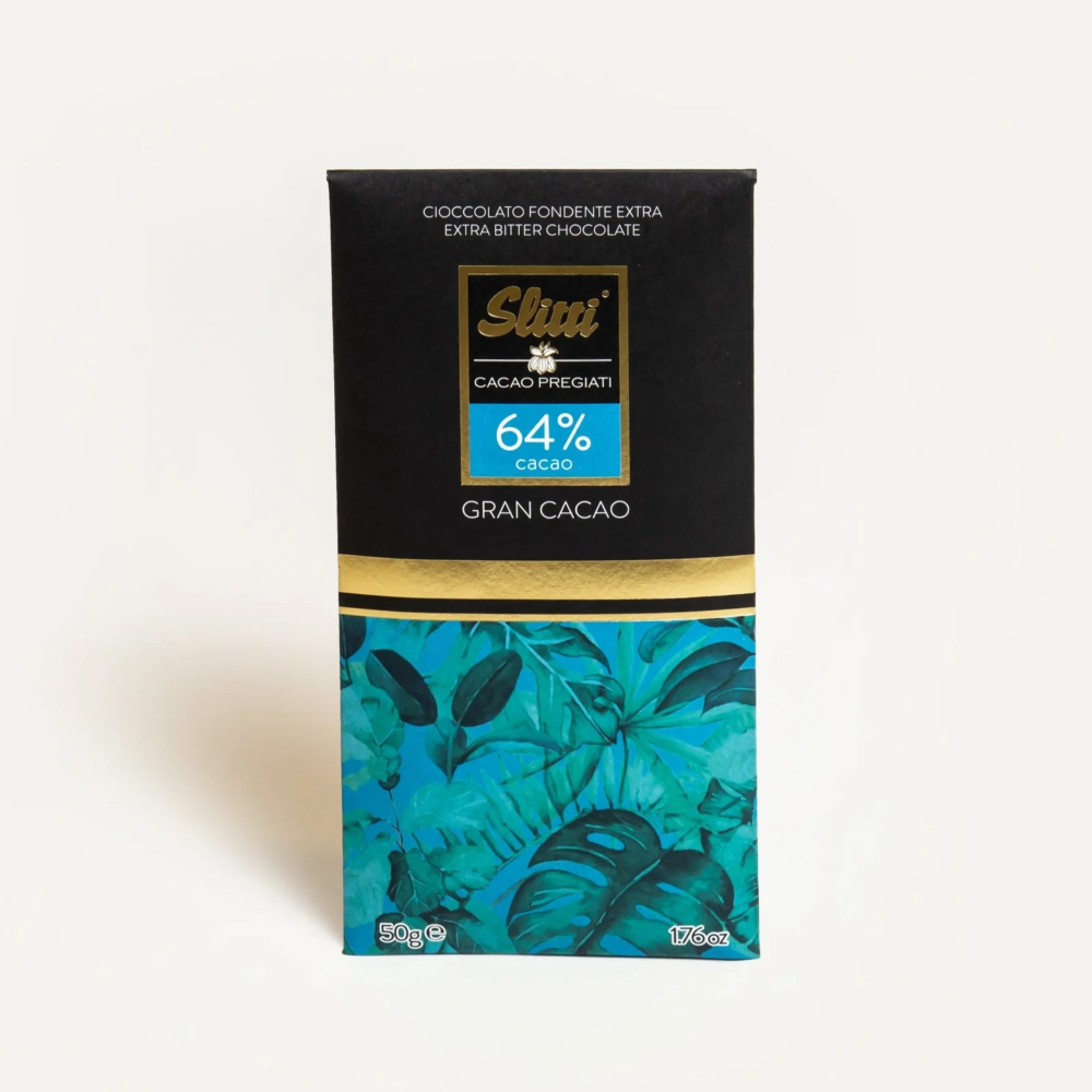 Juodojo šokolado plytelė Slitti Gran Cacao 64%