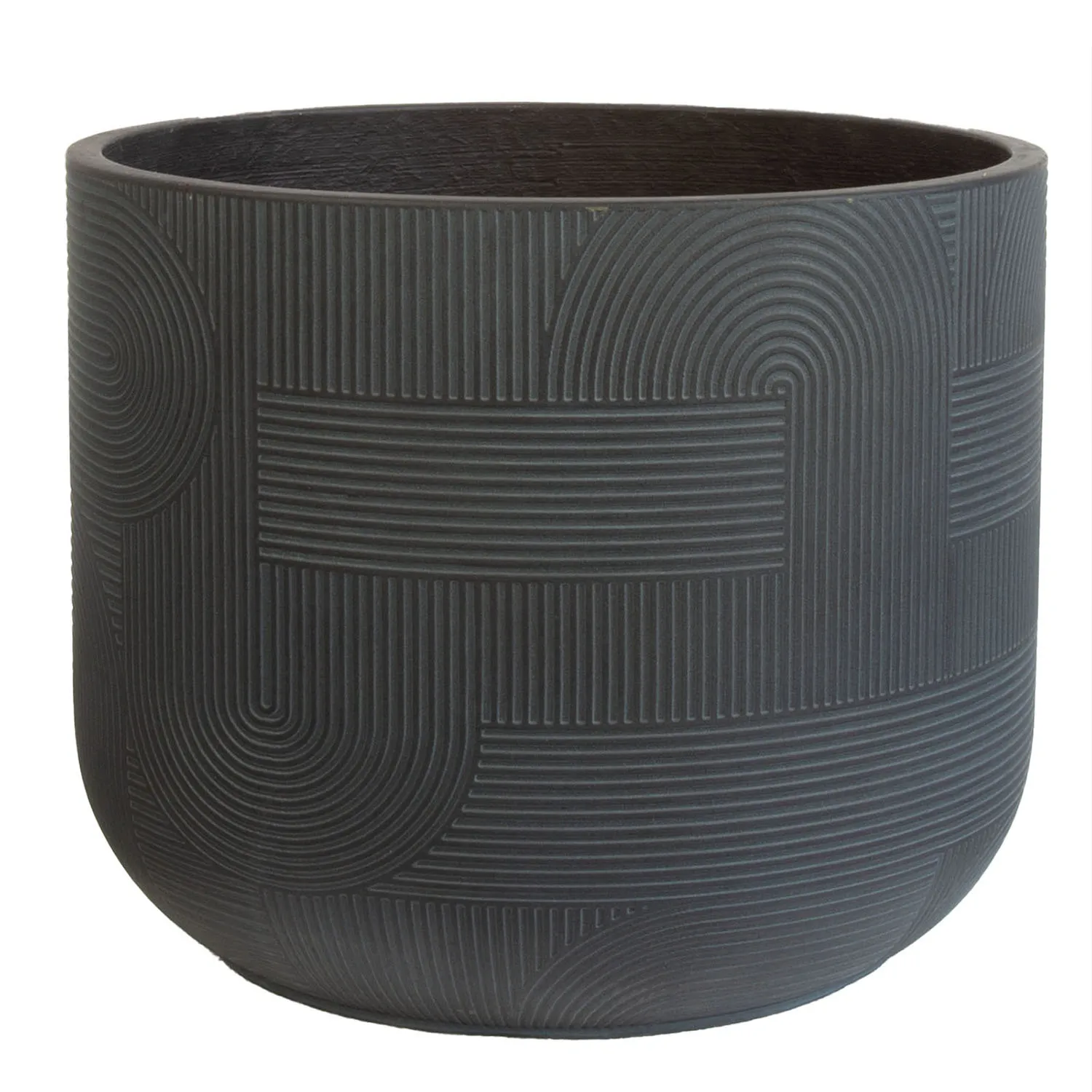 Antracito spalvos didelis vazonas